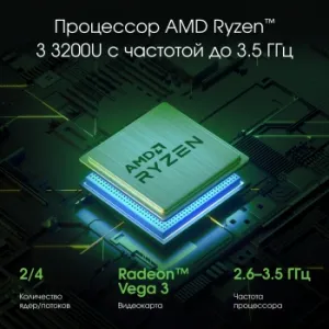  Digma Pro Parvus M Ryzen 3 3200U 16Gb SSD512Gb AMD Radeon 15.6 IPS FHD (1920x1080) Windows 