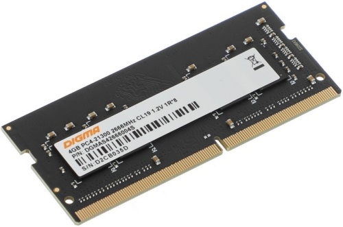   Digma DDR4 4Gb 2666MHz DGMAS42666004S RTL PC4-21300 CL19 SO-DIMM 260-pin 1.2 sin