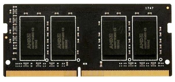   8GB AMD Radeon DDR4 2666 SO DIMM R7 Performance Series Black R748G2606S2S-U Non-