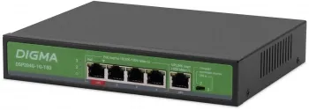  Digma DSP204G-1G-T80 (L2) 5x1/ 4PoE 4PoE+ 1PoE++ 80W 