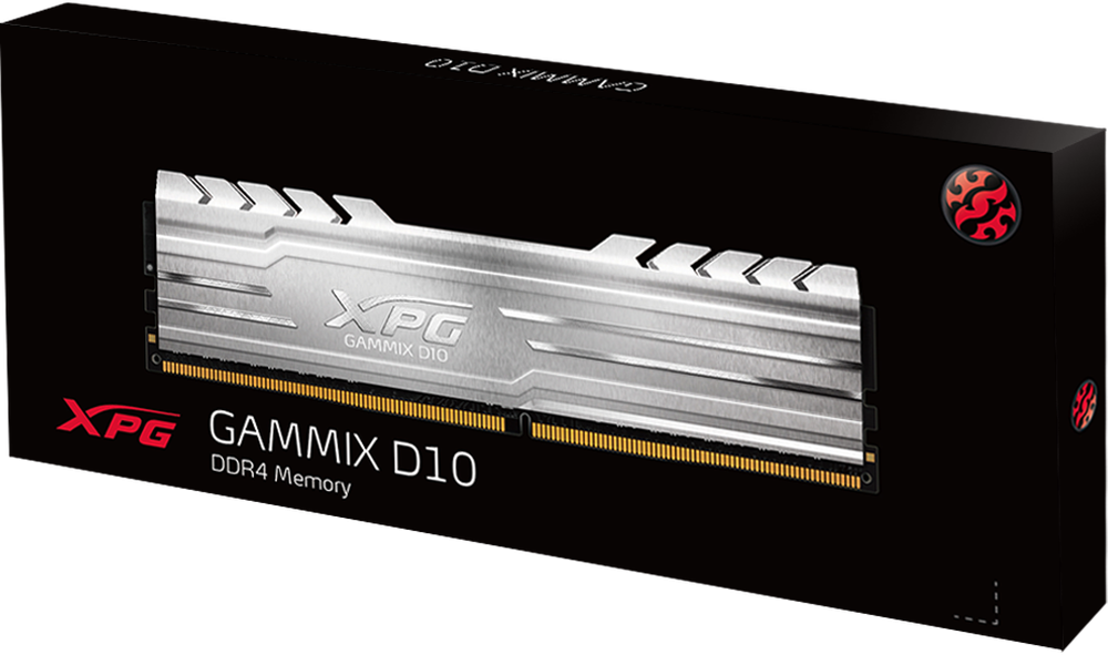  Adata 16GB DDR4 3200MHz XPG GAMMIX D10 Black Gaming Memory AX4U32008G16A-DB10 Non-ECC, CL16, 
