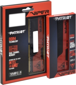  Patriot 16Gb DDR4 2666Mhz DIMM 8Gbx2  PC21300, Viper 4 Elite ll CL16 (PVE2416G266C6K) (retail