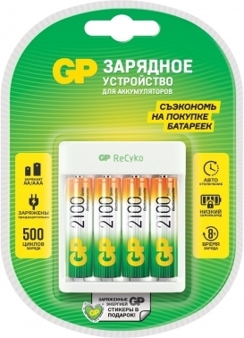   GP Rechargeable GP 411/210AAHCCS-2CR1 AA/AAA NiMH 2100mAh (4) 