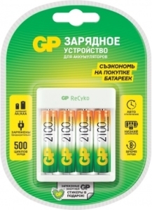   GP Rechargeable GP 411/210AAHCCS-2CR1 AA/AAA NiMH 2100mAh (4) 