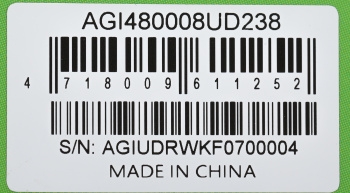  DDR5 8GB 4800MHz AGi AGI480008UD238 RTL PC5-38400 CL40 DIMM 288-pin 1.1 single rank Ret