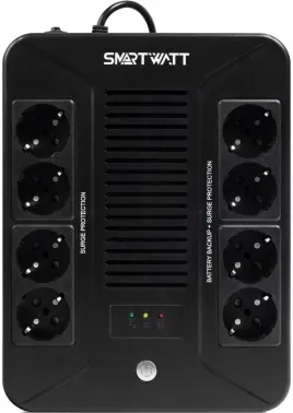  SMARTWATT UPS SAFE PRO 600 Line-interactive 600VA/360W Brick (Euro x8, LED, 275x210x95(), 4,8 