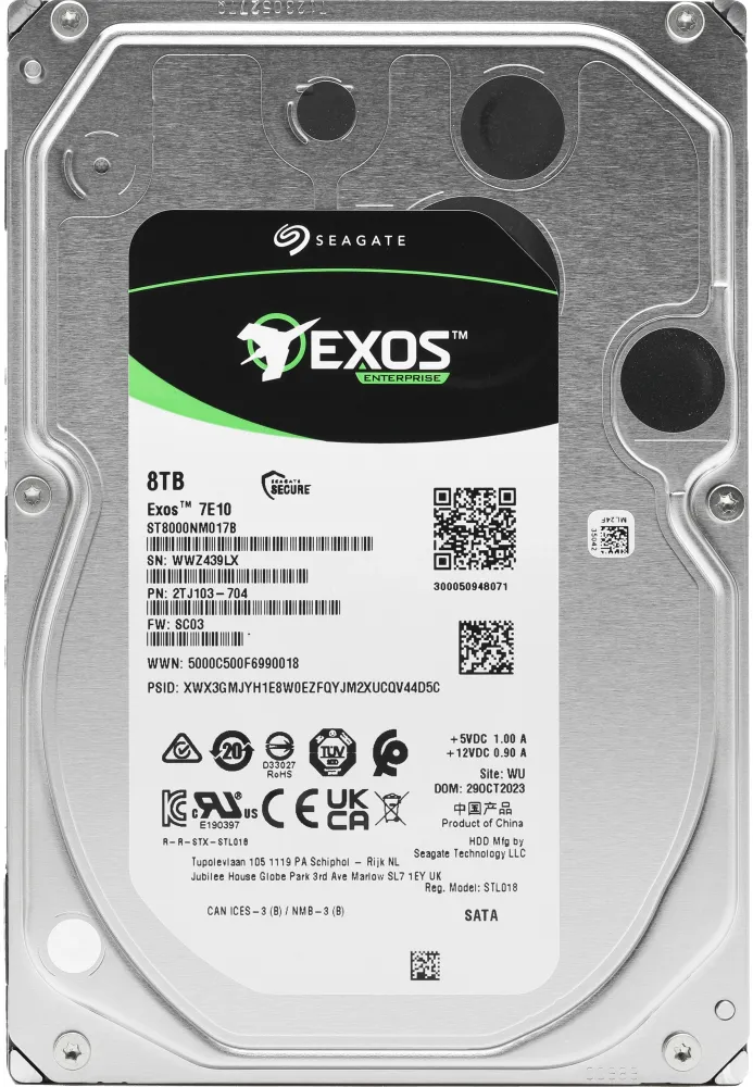   Seagate Original SATA-III 8Tb ST8000NM017B Exos 7E10 (7200rpm) 256Mb 3.5