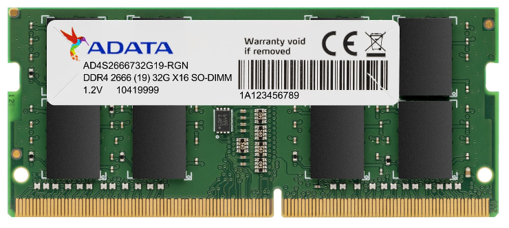   ADATA 8GB DDR4 2666 SO-DIMM Premier AD4S26668G19-SGN,  CL19, 1.2V