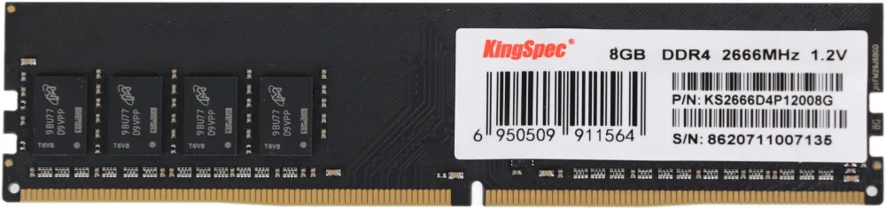   Kingspec 8Gb DDR4 2666MHz KS2666D4P12008G RTL LONG DIMM 288-pin 1.2 single rank