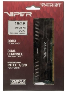  Patriot DIMM DDR3 16Gb VIPER3 KIT (8GbX2) 1866MHz CL10 [PV316G186C0K] Black Mamba