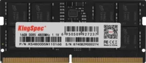  DDR5 16GB 4800MHz Kingspec KS4800D5N11016G RTL PC5-38400 CL40 SO-DIMM 288-pin 1.1 single ran