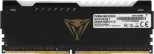   Patriot 16Gb DDR4 3200  DIMM RGB PC25600,  CL18, Viper Steel (PVSR416G320C8) (ret