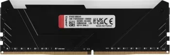   Kingston 8GB DDR4 3200MHz RGB DIMM FURY Beast Black RGB XMP KF432C16BB2A/8 CL16 1