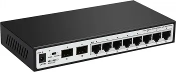   ORIGO Unmanaged Switch 8x1000Base-T, 2x1000Base-X SFP, metal case