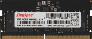  DDR5 8GB 4800MHz Kingspec KS4800D5N11008G RTL PC5-38400 CL40 SO-DIMM 288-pin 1.1 single rank