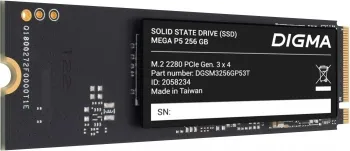 SSD Digma Mega P5 M.2 2280 PCIe 3.0 x4 256GB DGSM3256GP53T