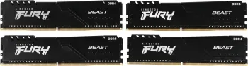   Kingston 16GB 2666MHz DDR4 CL16 DIMM (Kit of 4) FURY Beast Black