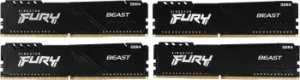   Kingston 16GB 2666MHz DDR4 CL16 DIMM (Kit of 4) FURY Beast Black