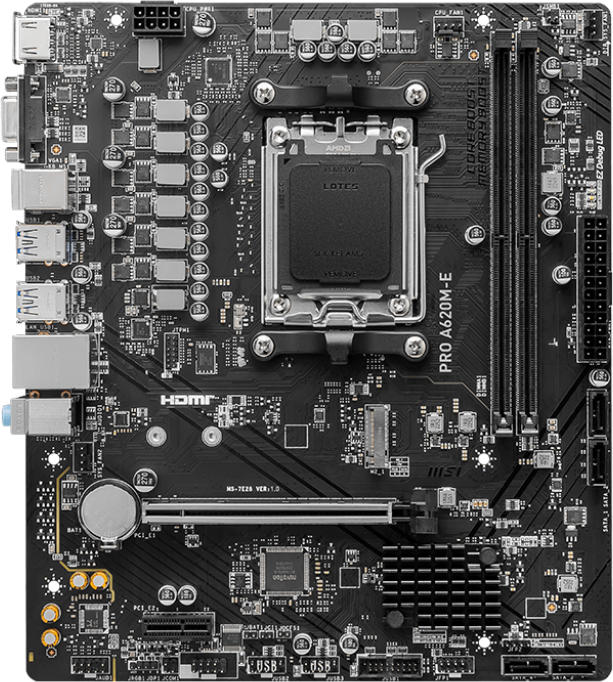   MSI PRO A620M-E Socket AM5