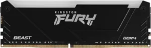   Kingston 8GB DDR4 3733MHz DIMM FURY Beast Black RGB XMP KF437C19BB2A/8 CL19, 1.35