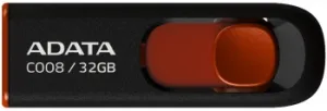   ADATA Flash Drive 32Gb 008 AC008-32G-RKD {USB2.0, Black-Red}