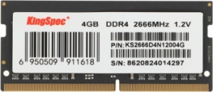   Kingspec 4Gb DDR4 2666MHz KS2666D4N12004G RTL PC3-12800 SO-DIMM 204-pin 1.35
