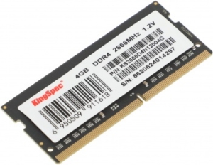   Kingspec 4Gb DDR4 2666MHz KS2666D4N12004G RTL PC3-12800 SO-DIMM 204-pin 1.35