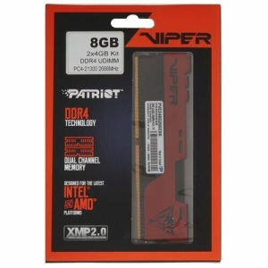   DDR 4 DIMM 8Gb(4Gbx2)  PC21300, 2666Mhz, PATRIOT Viper 4 Elite ll CL16 (PVE248G266C6K)