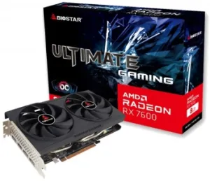  Biostar PCI-E 4.0 VA76S6RM81 RX7600 OC AMD Radeon RX 7600 8Gb 128bit GDDR6 2318/18000 HDM