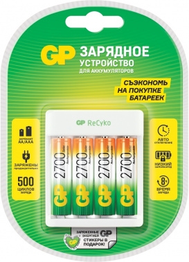   GP Rechargeable 411-270AAHCCS-2CR1 AA/AAA NiMH 2700mAh (4) 