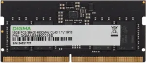  DDR5 16GB 4800MHz Digma DGMAS54800016S RTL PC5-38400 CL40 SO-DIMM 262-pin 1.1 single rank Re