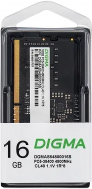  DDR5 16GB 4800MHz Digma DGMAS54800016S RTL PC5-38400 CL40 SO-DIMM 262-pin 1.1 single rank Re