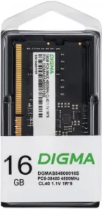  DDR5 16GB 4800MHz Digma DGMAS54800016S RTL PC5-38400 CL40 SO-DIMM 262-pin 1.1 single rank Re