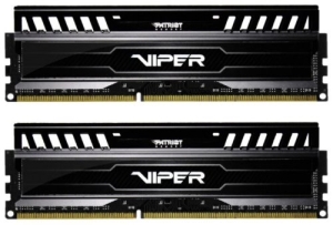   Patriot DIMM DDR3 VIPER3 8Gb KIT (4GbX2) 1600MHz CL9 [PV38G160C9K] Black