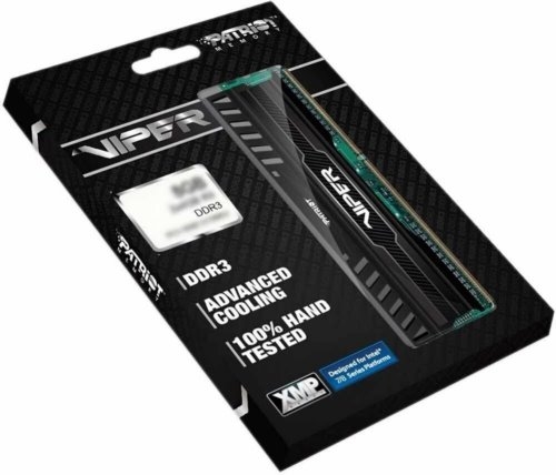  Patriot DIMM DDR3 VIPER3 8Gb KIT (4GbX2) 1600MHz CL9 [PV38G160C9K] Black