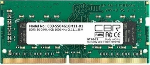  CBR DDR3 SODIMM 4GB CD3-SS04G16M11-01 PC3-12800, 1600MHz, CL11, 1.35V