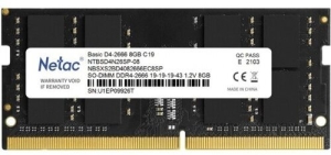   Netac 8GB DDR4 2666MHz SO-DIMM CL19 1.2V/NTBSD4N26SP-08 PC4-21300 CL19 SO-DIMM 26