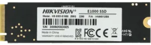  SSD HIKVision 256GB E1000 Series M.2  <HS-SSD-E1000/256G> (PCI-E 3.0 x4, up to 1950/1260M