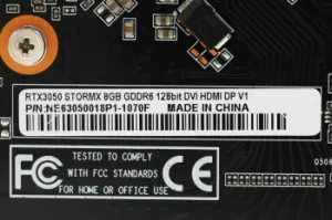  Palit PA-RTX3050 STORMX 8GB RTX 3050 8Gb 128bit GDDR6 1042/14000 DVIx1 HDMIx1 DPx1 HDCP R