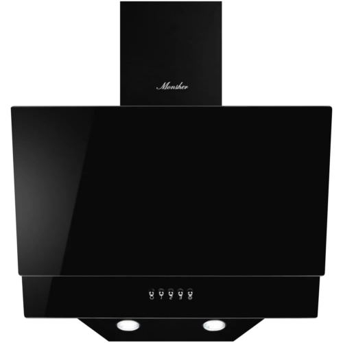 Наклонная вытяжка Monsher ROUEN 50 Noir Verre, ширина 50 см, отвод/рециркуляция, 700 м3/час, механич