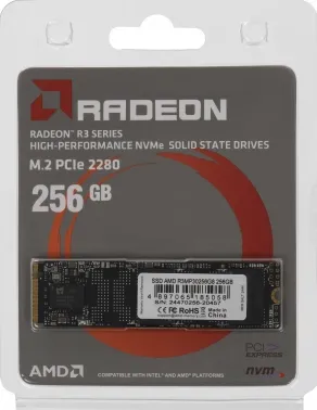  SSD AMD PCIe 3.0 x4 256GB R3MP30256G8 Radeon M.2 2280