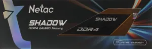   DDR 4 DIMM 8Gb PC21300, 2666Mhz, Netac Shadow NTSDD4P26SP-08Y   C19 Yellow,  