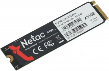  SSD Netac 250GB M.2 2280 NV3000 NVMe PCIe NT01NV3000-250-E4X (heat sink)
