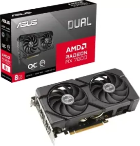  Asus PCI-E DUAL-RX7600-O8G-EVO AMD Radeon RX 7600 8Gb 128bit GDDR6 2280/18000 HDMIx1 DPx3