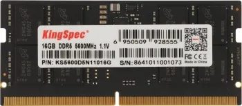   Kingspec 16GB DDR5 5600MHz (1x16GB) SO-DIMM non-ECC Ret KS5600D5N11016G