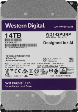   Western Digital Purple Pro 14TB (WD142PURP) {Serial ATA III, 7200- rpm, 512Mb, 3.5