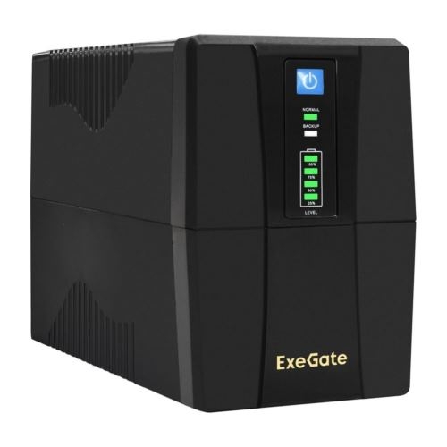 ИБП ExeGate Power Back BNB-1000.LED.AVR.2SH <1000VA/550W, LED, AVR, 2*Schuko, Black>