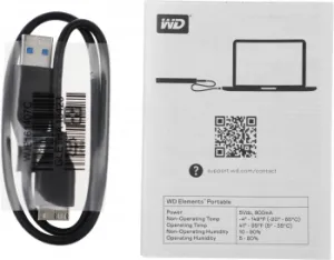    Western Digital Original USB 3.0 2Tb WDBU6Y0020BBK-WESN Elements Portable 2.5 