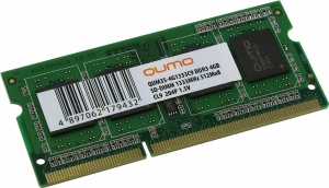   QUMO DDR3 SODIMM 4GB QUM3S-4G1333C9 PC3-10600, 1333MHz