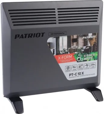 Конвектор электрический Patriot PT-C 10 X, 1000 Вт., Х-образный монолитный нагревательный элемент